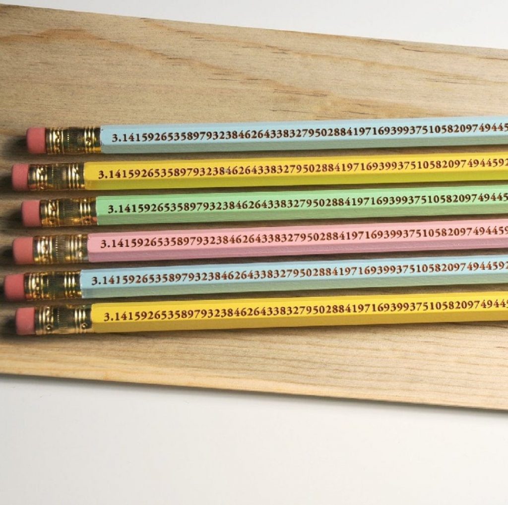 Pi pencils are a perfect geeky gift on Pi Day...or any day really