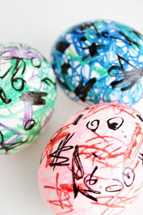Sharpie scribbled Easter eggs from Alisa Burke