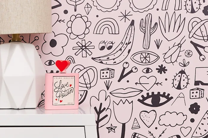 Peel-and-stick wallpaper = easiest weekend project ever. Parenting win.