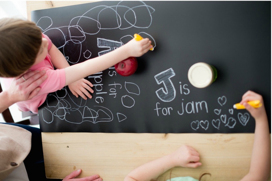 A reusable tablecloth our kids can draw on? Yes, please.