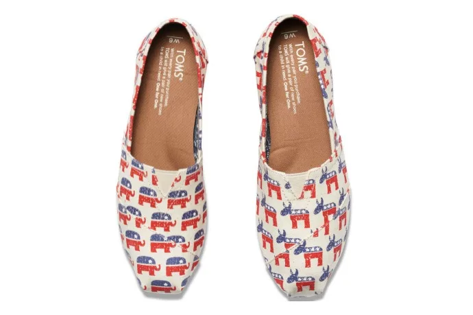 TOMS shoes launch Democrat + Republican political editions: More subtle than a campaign button