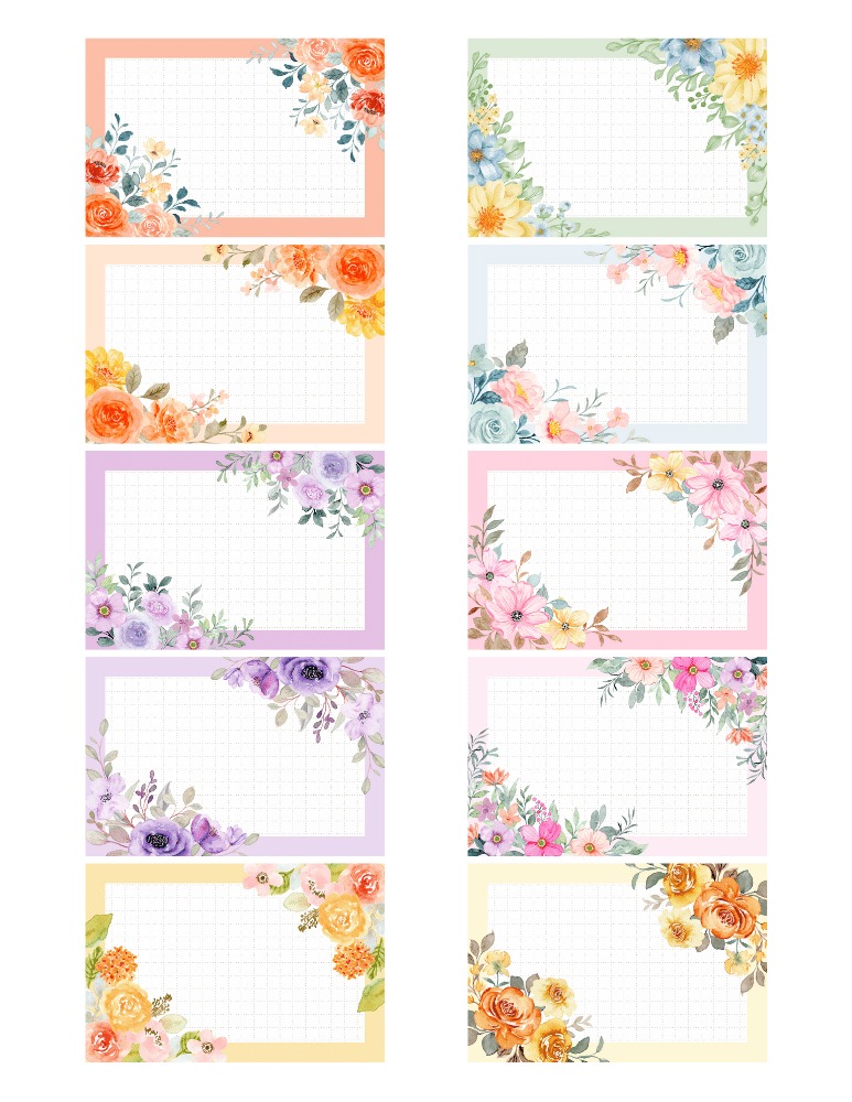 Free printable floral labels for school books and folders | Printables and Inspirations