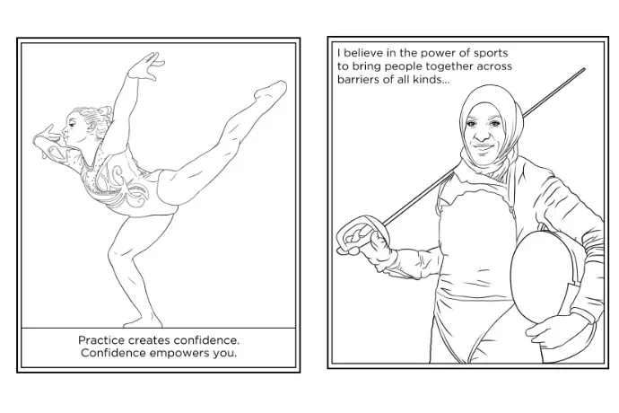 Free Female Olympian coloring pages from I Am Elemental