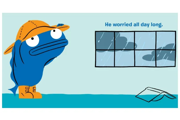 Kids can learn more about their emotions with Dan Yaccarino's new Happyland board book series | Rain Day, a moral story about worry