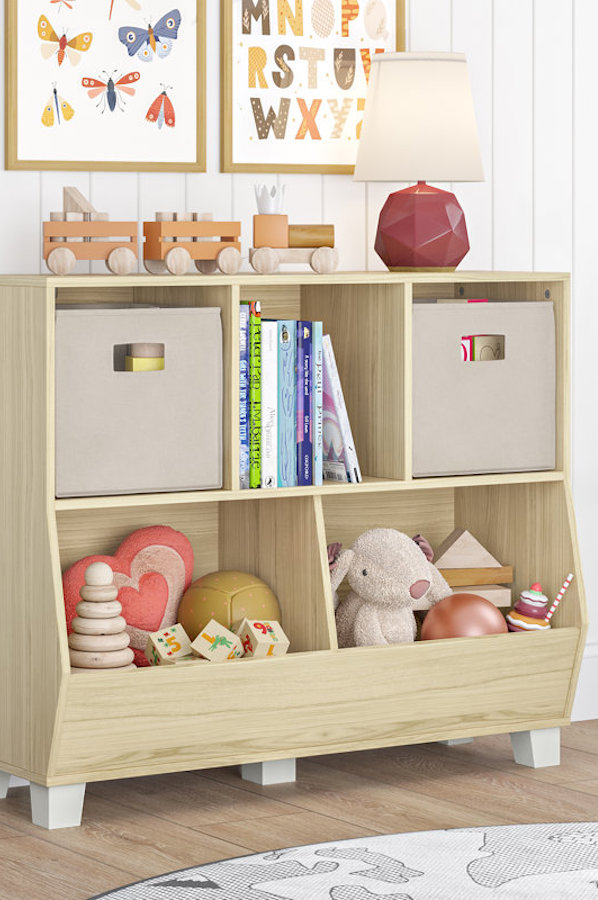Playroom furniture for small spaces: This cubby set is perfect for younger kids