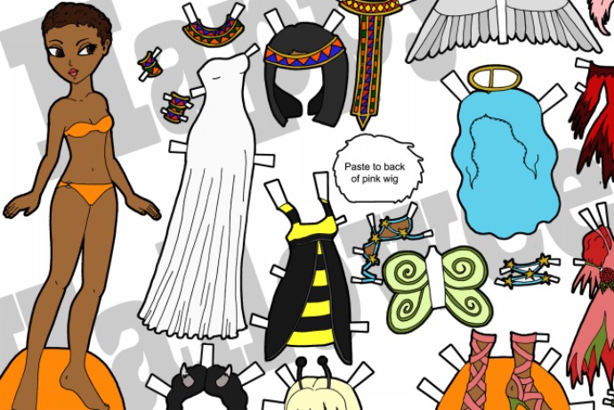 halloween paper dolls