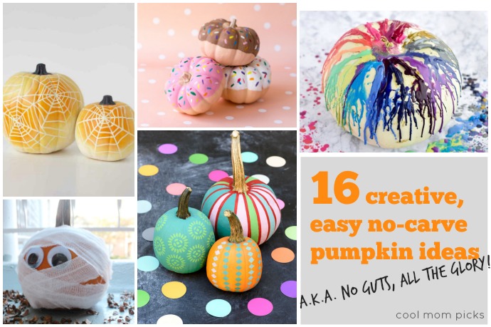 16 Creative Easy No Carve Pumpkin Decorating Ideas No Guts All