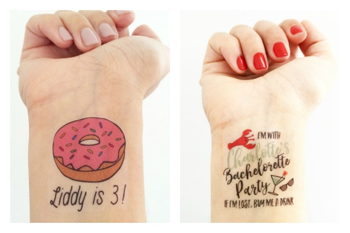 Cool custom temporary tattoos from Love and Lion that we want for our special events. (Or, heck, just any event.)