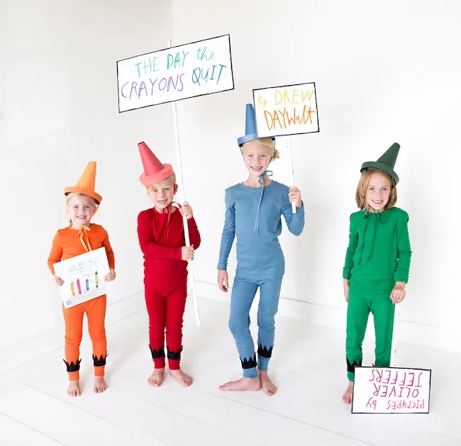 Kids' Halloween costumes made with pajamas | Crayons at The House that Lars Built