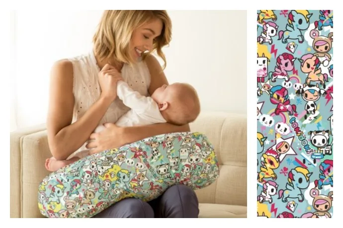 Bebe au Lait's Unikiki nursing pillow makes baby's dinner magical.