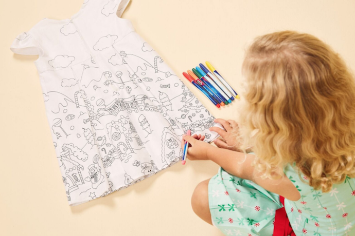 The very cool new color-your-own dress for kids could be the hit of the holidays