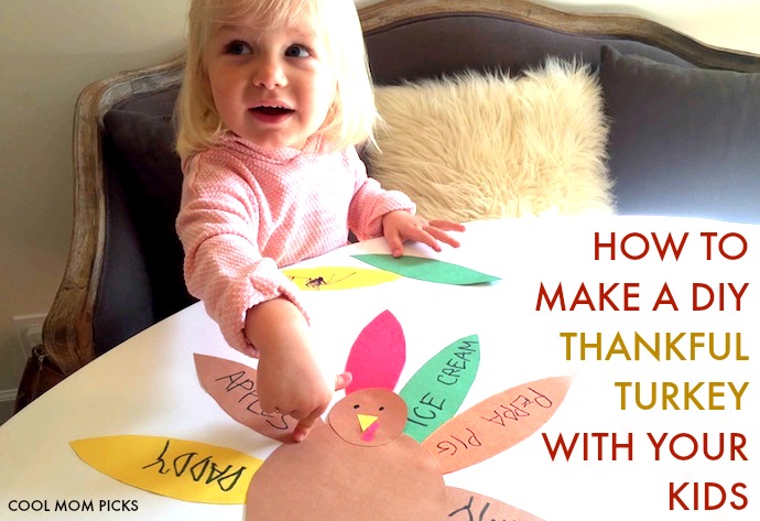 How to make a DIY Thankful Turkey with your kids in 4 (very) easy steps.