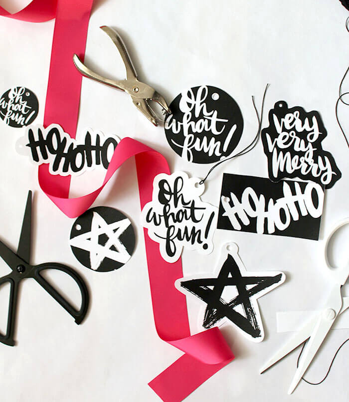 Hand Lettered printable gift tags from Persia Lou -- so pretty!