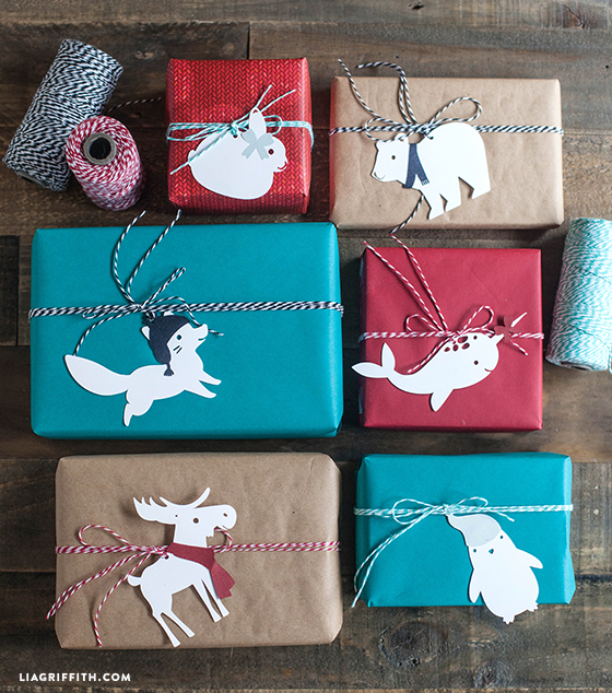 These Arctic Animal printable gift tags from Lia Griffith make us so happy!
