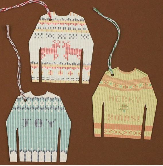Your gifts will be so cool with these trendy Ugly Sweater printable gift tags from Basic Invite.