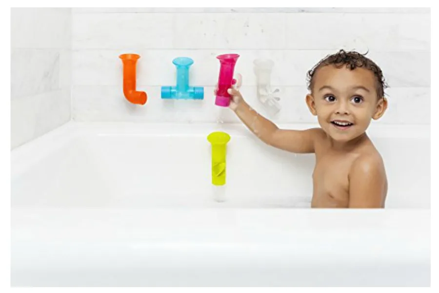 STEM bath toys kids will love, like these water pipes from Boon.