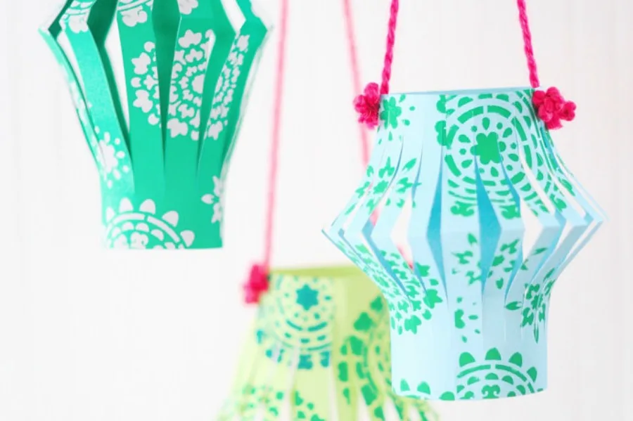 Chinese New Year paper lanterns from Handmade Charlotte -- so pretty!