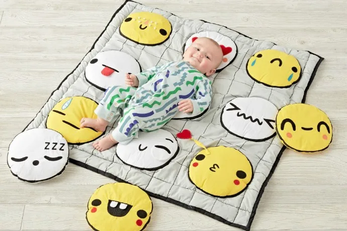 The Emoji Baby Activity Play Mat. For toddlers who talk tech.