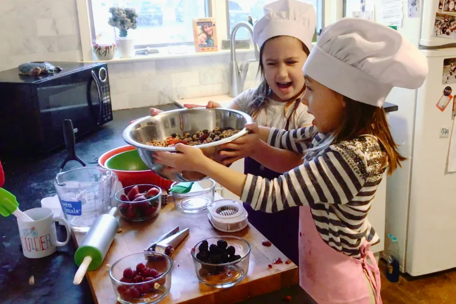 Berries Everywhere! Here's what happens when you let kids loose in your kitchen and tell them to make their own Very Berry Cheerios