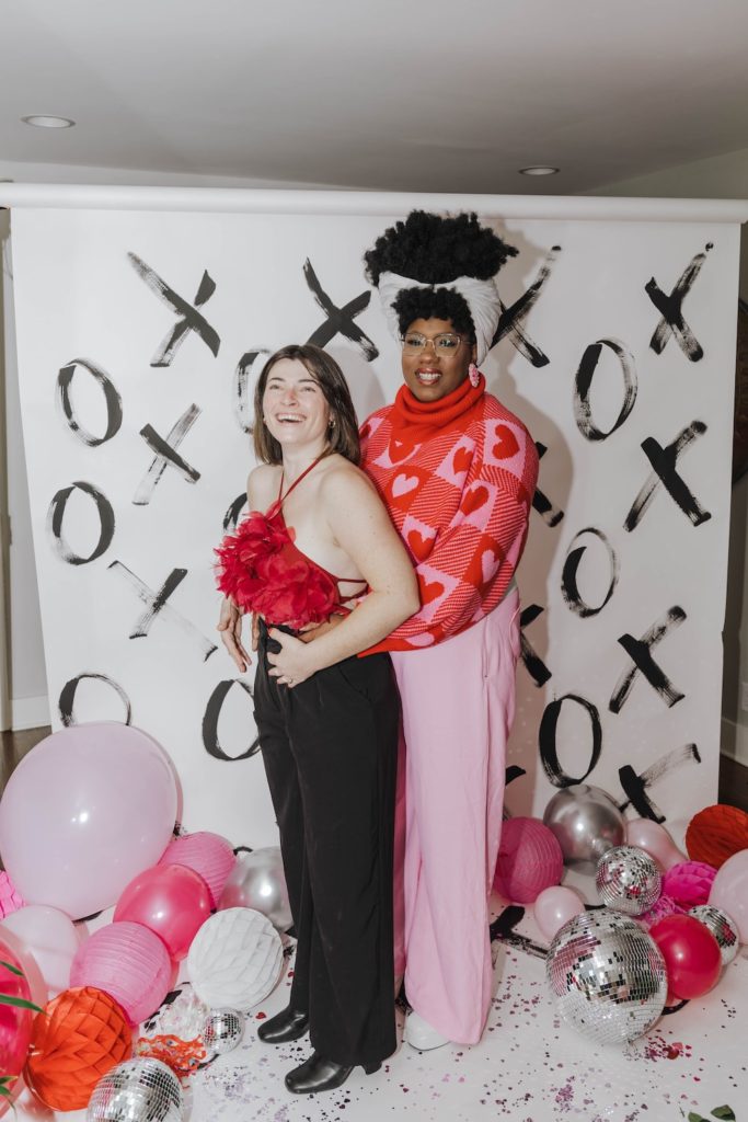 Valentine's Day Photo Booth idea: Set up your own for a fun date night at home!