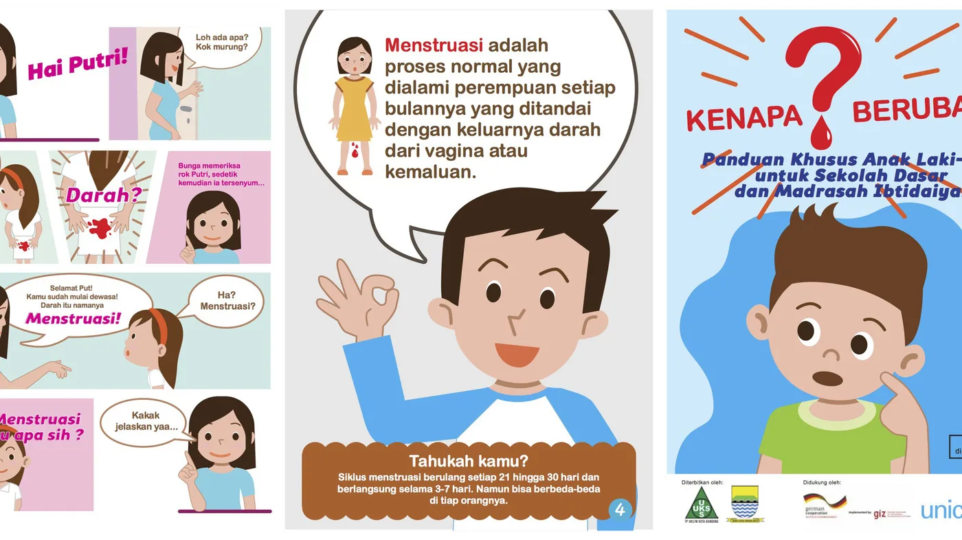A comic book about menstruation...for boys, from UNICEF Indonesia.