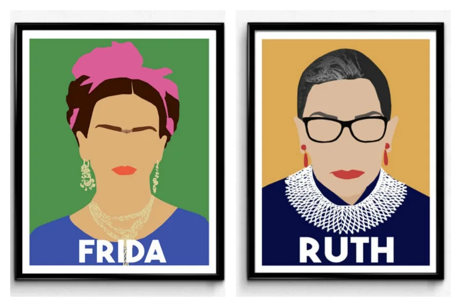 Female Heroes artwork from The Film Artist on Etsy | #WomensHistoryMonth