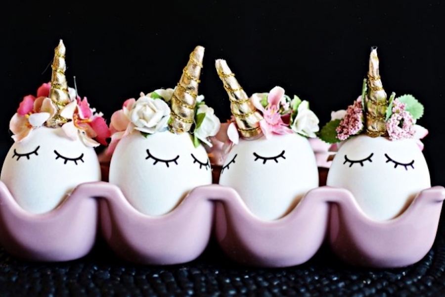 The most amazing DIY unicorn eggs for Easter. Because, whoa.