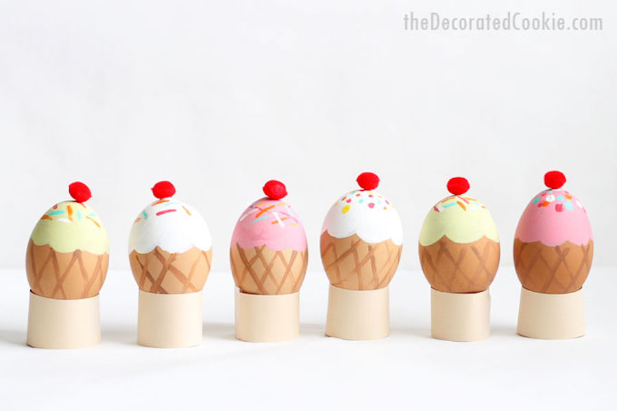 Last-minute Easter ideas: Ice cream egg decorating tutorial from The Decorated Cookie