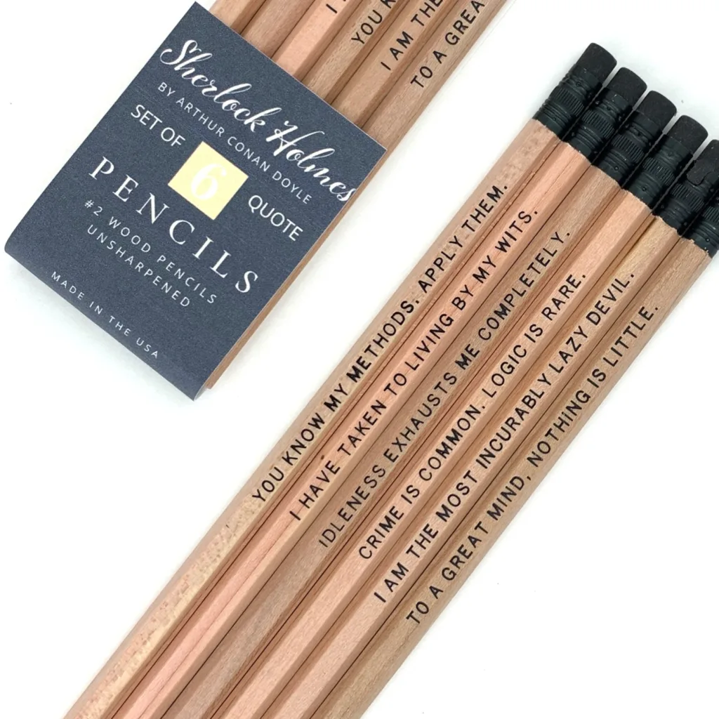 Escape Room Party Favors: Sherlock Holmes Pencils Escape Room Party Favors: Sherlock Holmes Pencils