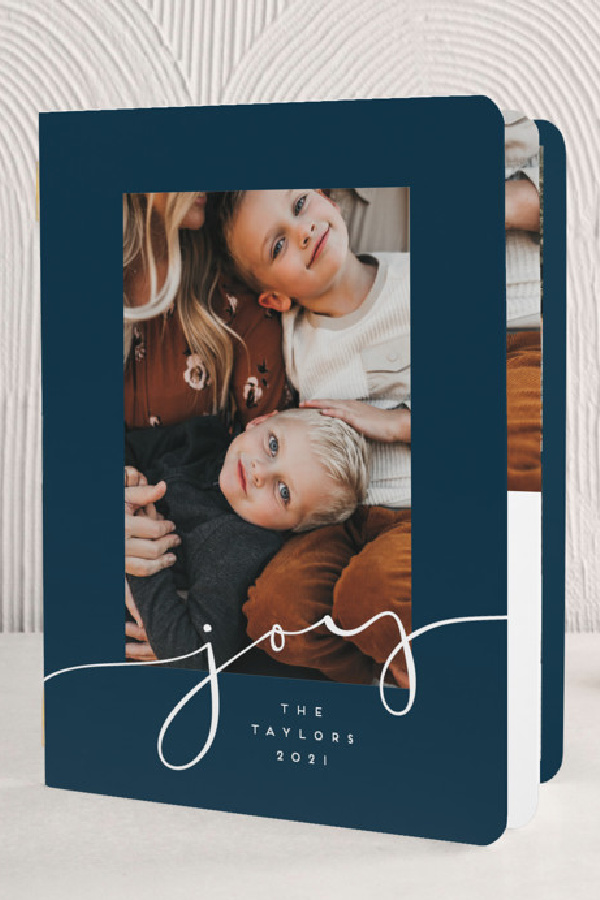 Minted custom photo cards with accordion fold -- perfect photo book alternative when you have lots to make