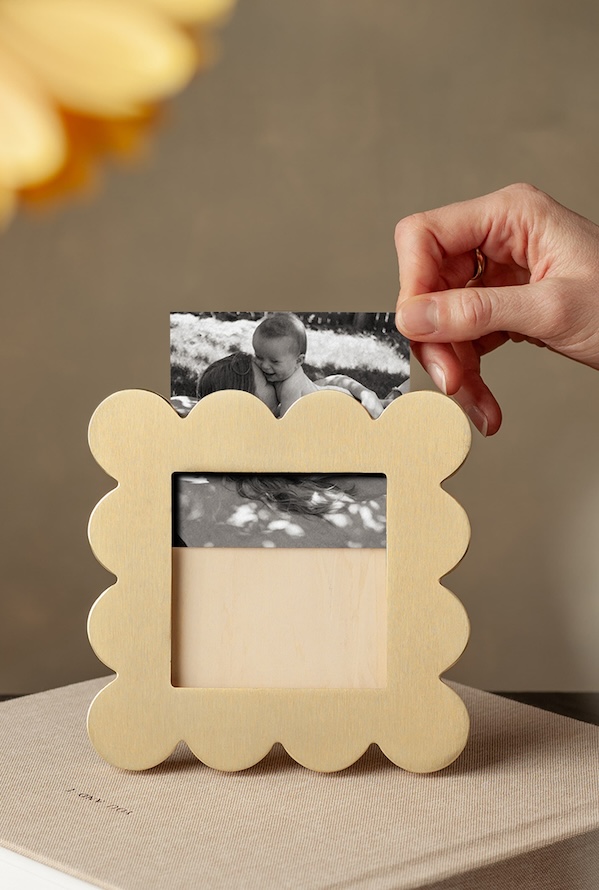 First Mother's Day gift for new moms: Custom frame for rotating photos