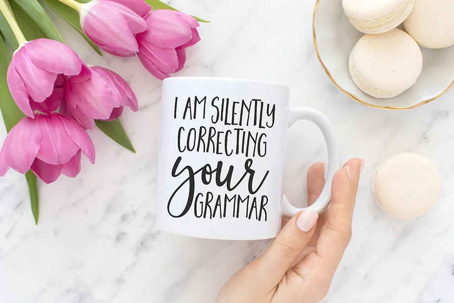 This grammar mug is the perfect teacher appreciation gift! | Madeline Vy & Co on Etsy