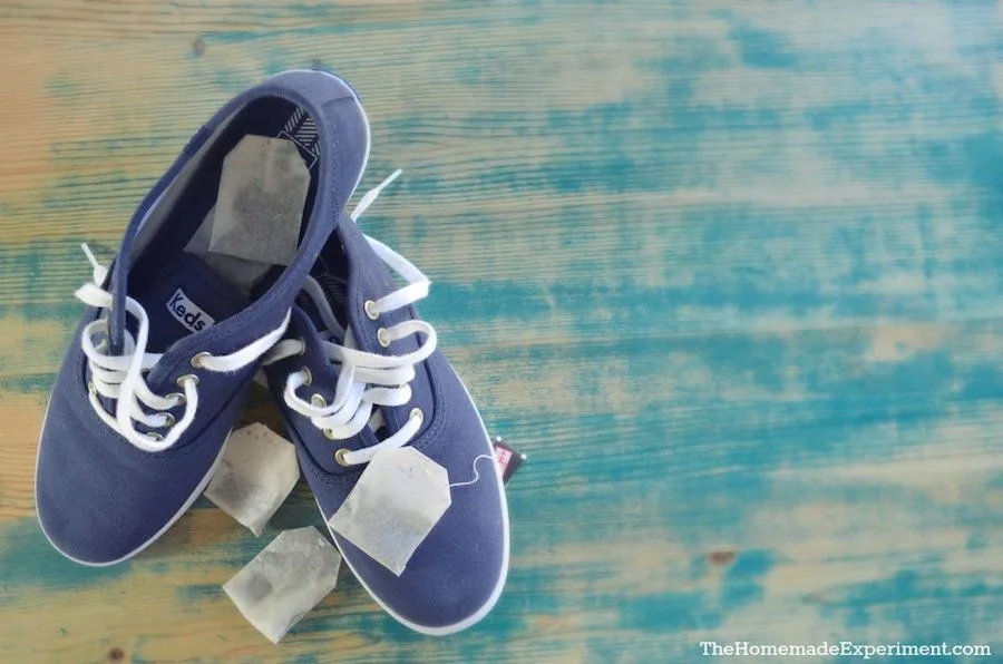 Use tea bags as shoe deodorizers: One of our favorite surprising household hacks from The Homemade Experiment