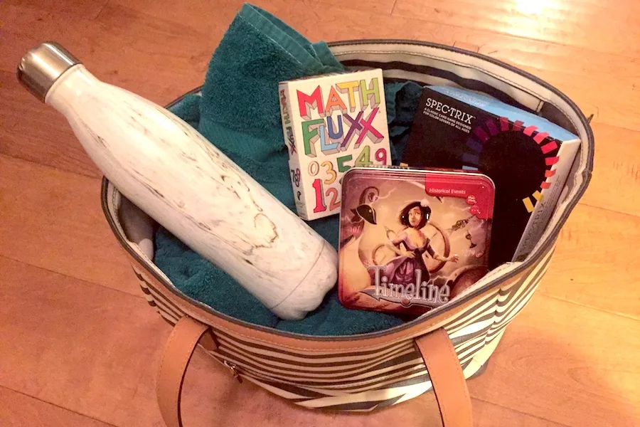 The best family games for travel, because the boxes are small! | photo © Kate Etue for Cool Mom Picks