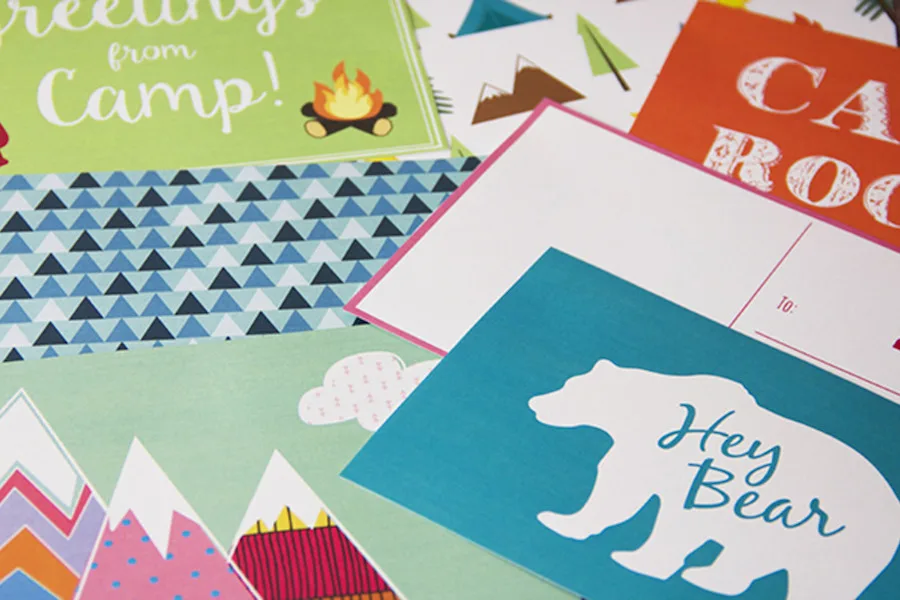 Free printable summer camp postcards for kids from Name Bubbles. Awesome! | Cool Mom Picks