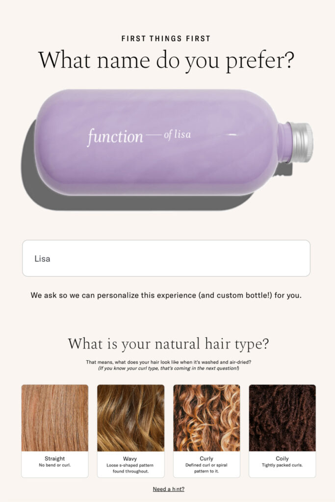How Function of Beauty helps you find the custom shampoo and conditioner just for you