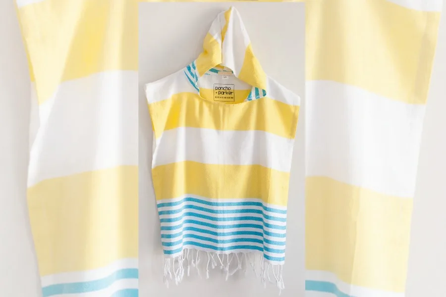 The sweet kids beach poncho that multitasks in a big way