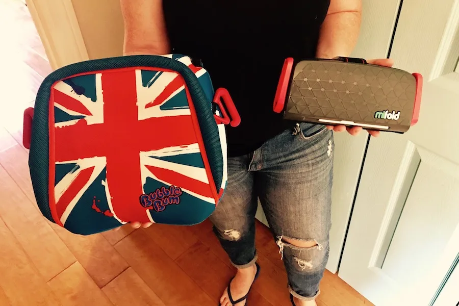 Mifold vs. BubbleBum: Travel booster seat smackdown