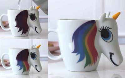 Behold! The magical color-changing rainbow unicorn mug that we need now.