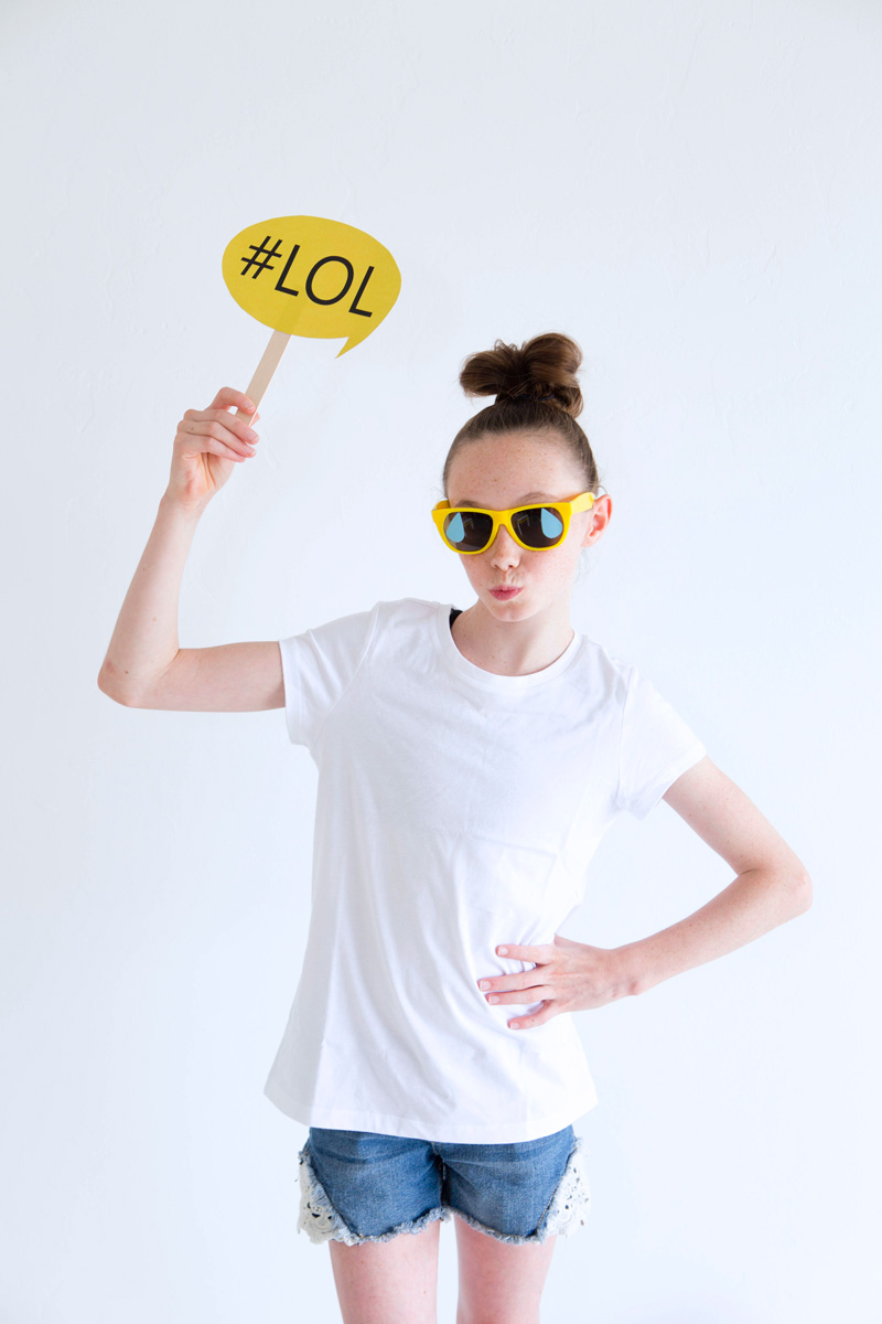 Emoji Party Photobooth Props: Emoji Laughing Glasses | Lillian Hope Designs
