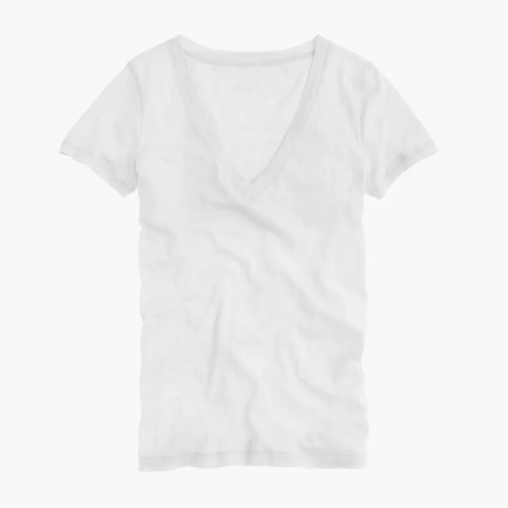 Best white t-shirts for women: J Crew vintage cotton v-neck is a favorite | mompicksprod.wpengine.com Best white t-shirts for women: J Crew vintage cotton v-neck is a favorite | mompicksprod.wpengine.com