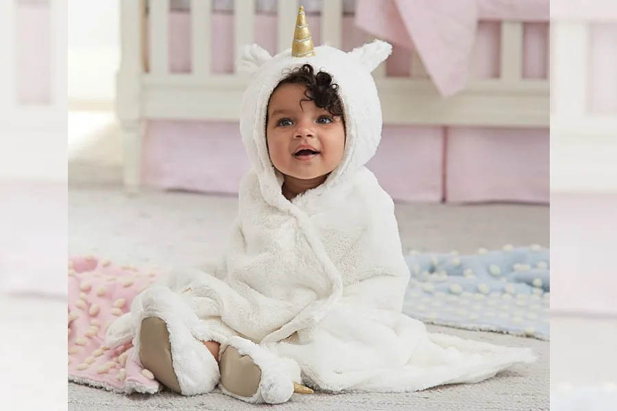 Unicorn hooded towel from PBK - SO cute for baby showers and birthday gifts! | coolmompicks.com