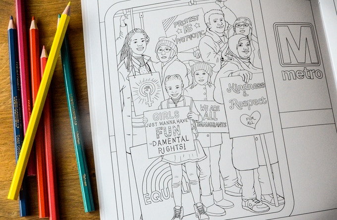 We March Coloring Book Kickstarter Project
