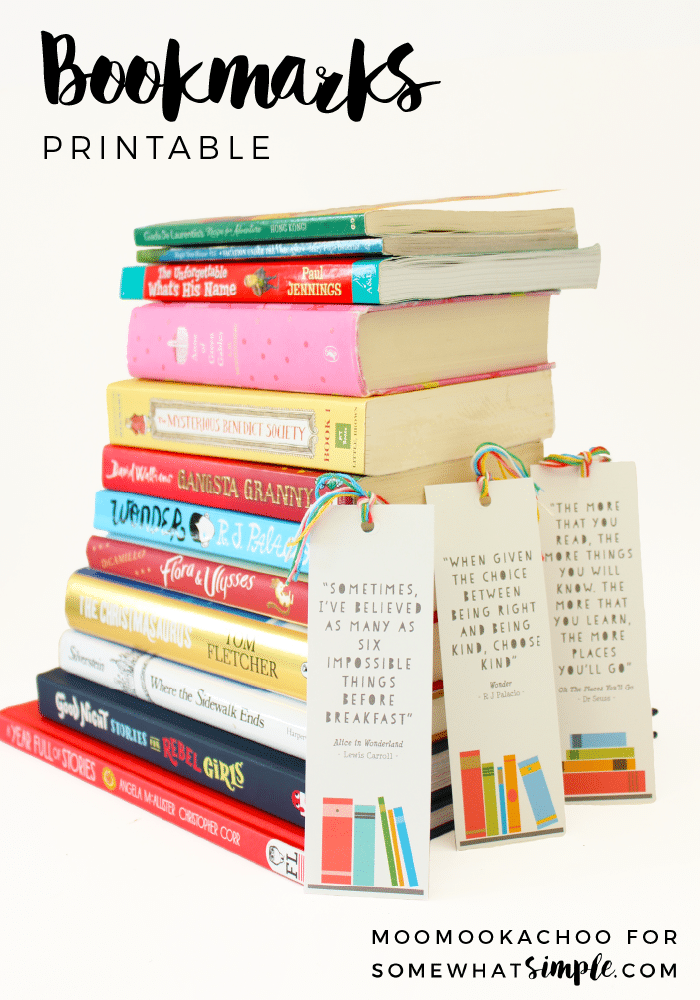 Back to school printables: Free Printable Bookmarks at Somewhat Simple
