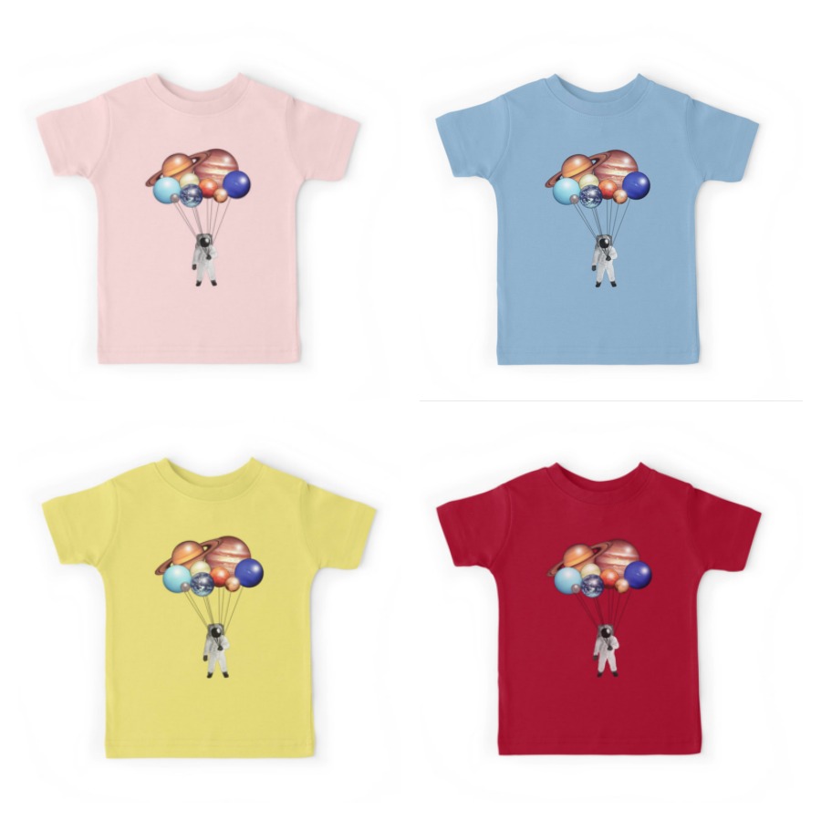 Astronaut planet-balloon tees for kids | cool space themed back to school gear | mompicksprod.wpengine.com