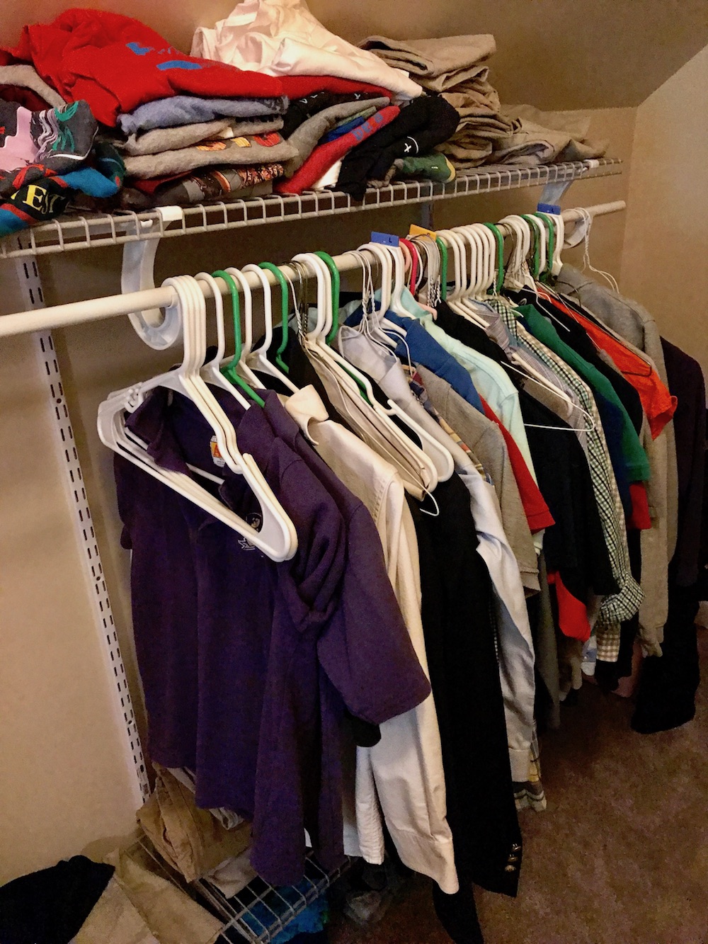How to make a capsule wardrobe for kids: Before the purge.