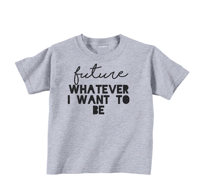 Cool, smart slogan t-shirts for kids: Future Whatever I Want to Be by Catch A Wave Designs