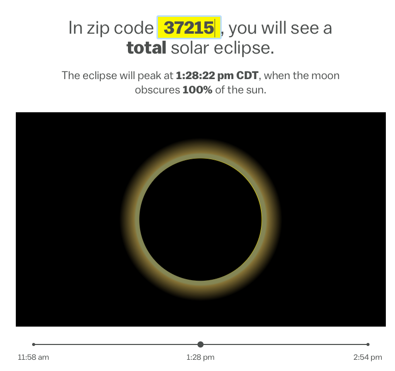 Easy eclipse party ideas: Start by finding out when it passes you, at Vox 