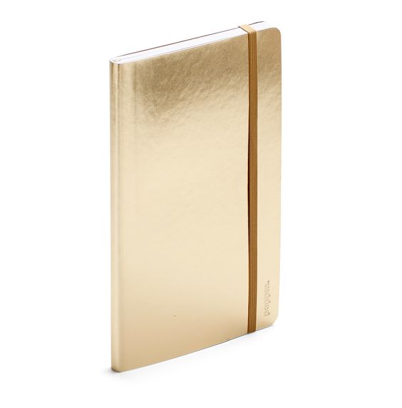 Gold Soft-cover Metallic Notebook | Cool metallic school supplies | back to school shopping 2017