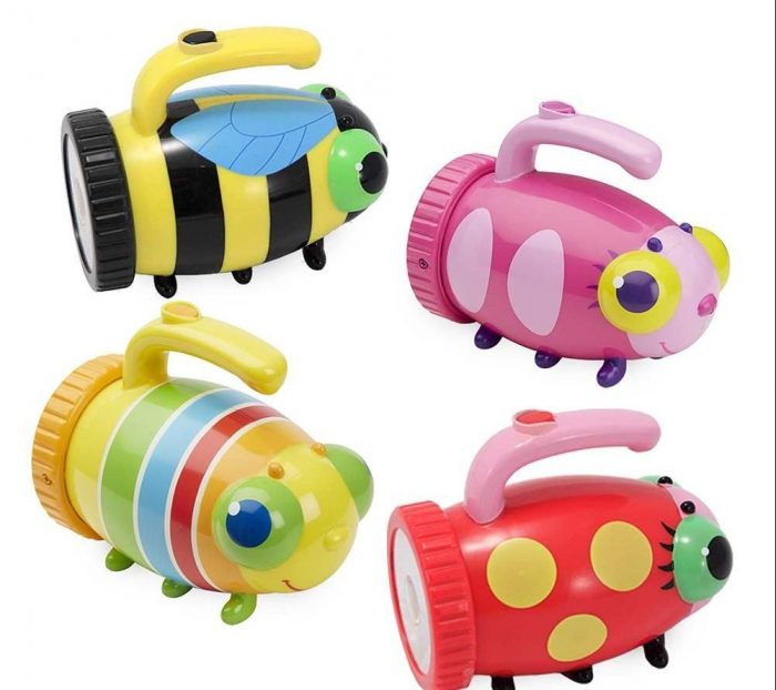 Birthday gift ideas for preschoolers under $15: Bug-shaped flashlight from Hearthsong Toys